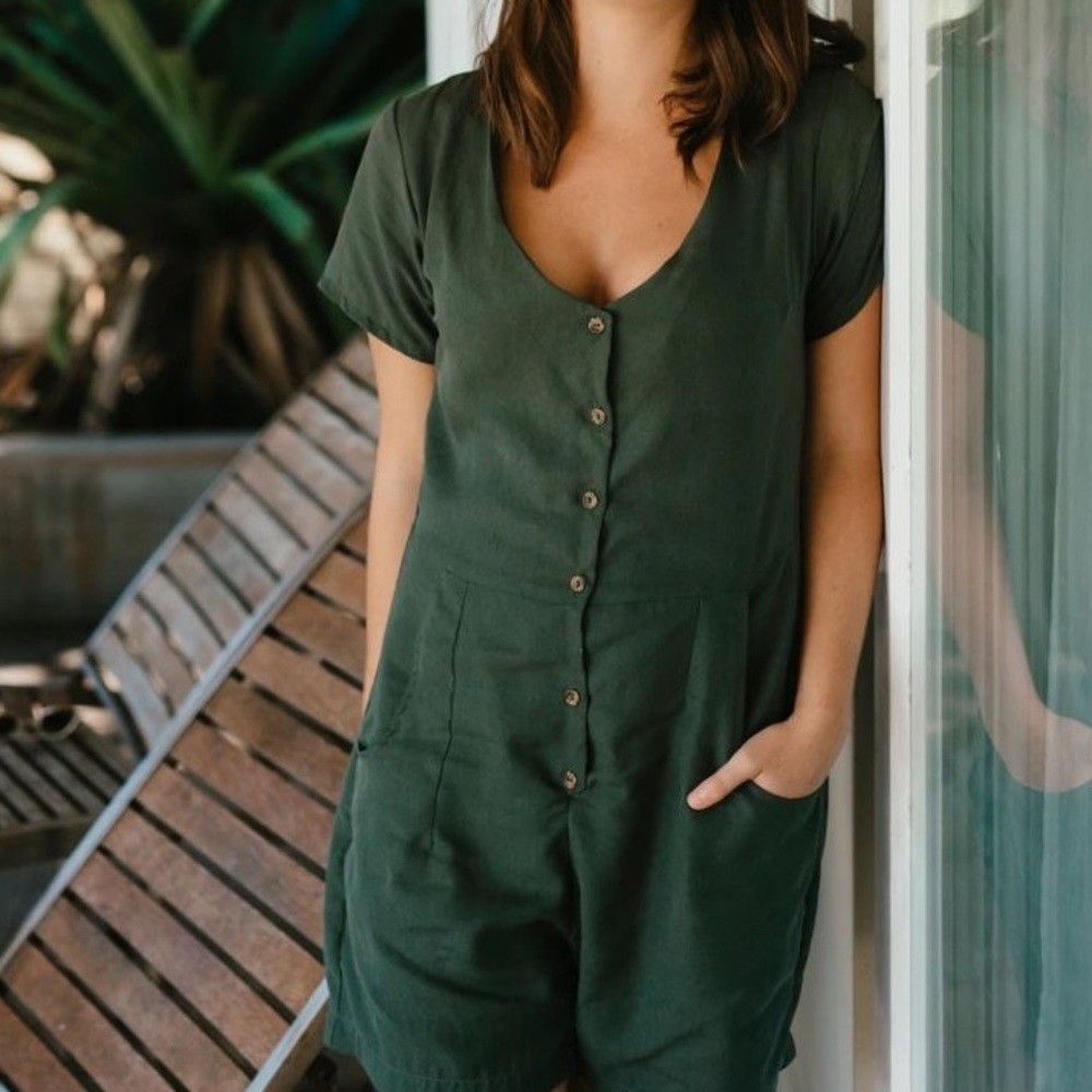 NWT Eco friendly Tasi Travels Romper / Tencel & Hemp 🌾 - Picture 2 of 5